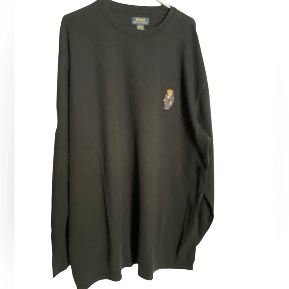 Polo by Ralph Lauren Sleepwear Black Crew Neck Shirt in 4Xt